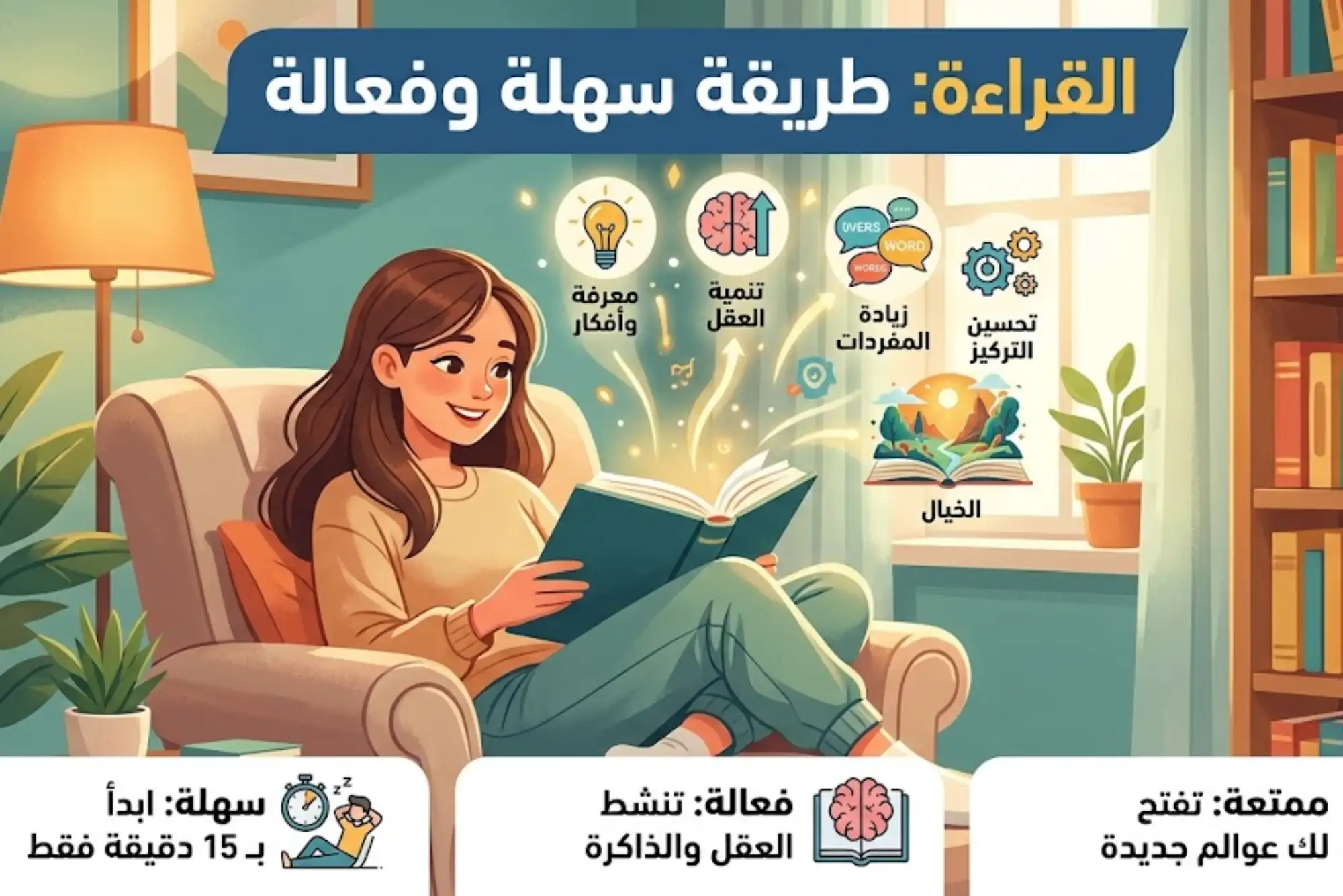 القراءة طريقة سهلة وفعالة