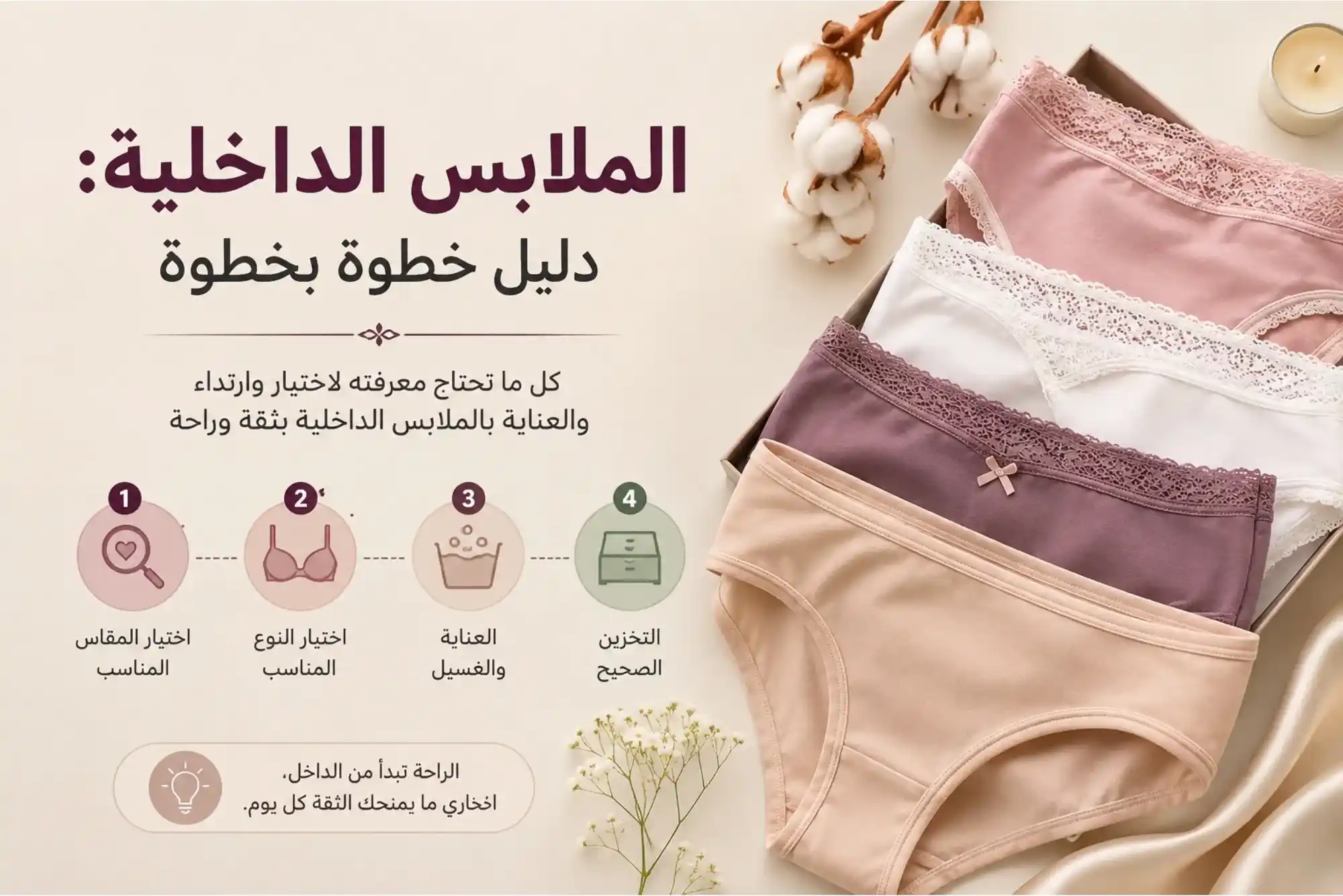 الملابس الداخلية: دليل خطوة بخطوة