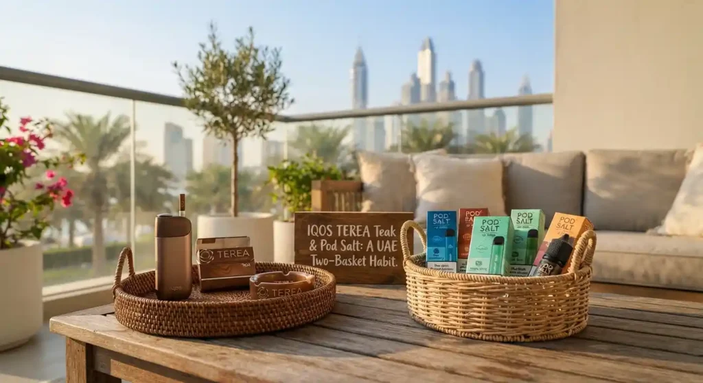 IQOS TEREA Teak and Pod Salt: A UAE Two-Basket Habit
